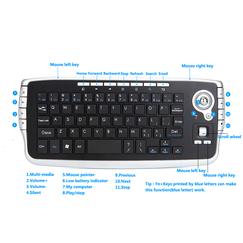 Jomaa Portable USB Wireless Tr - Gaming Keyboard Budget のレビューと価格
