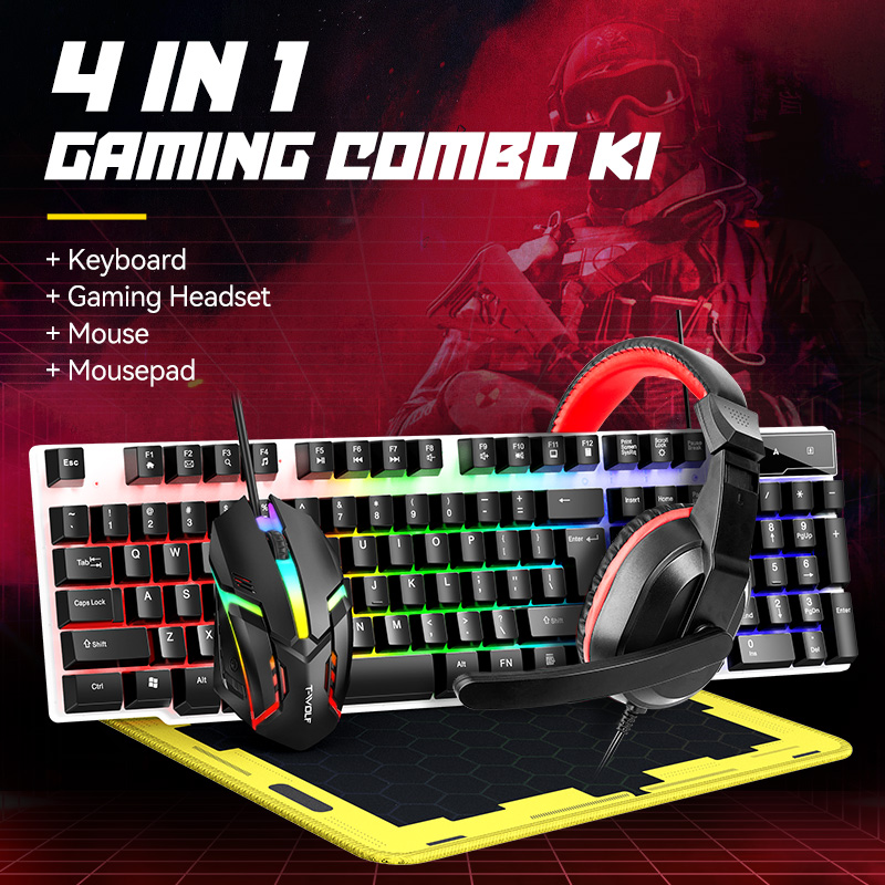 NEW USB Keyboard And Mouse Gam - Gaming Keyboard Mouse And Headset Combo のレビューと価格