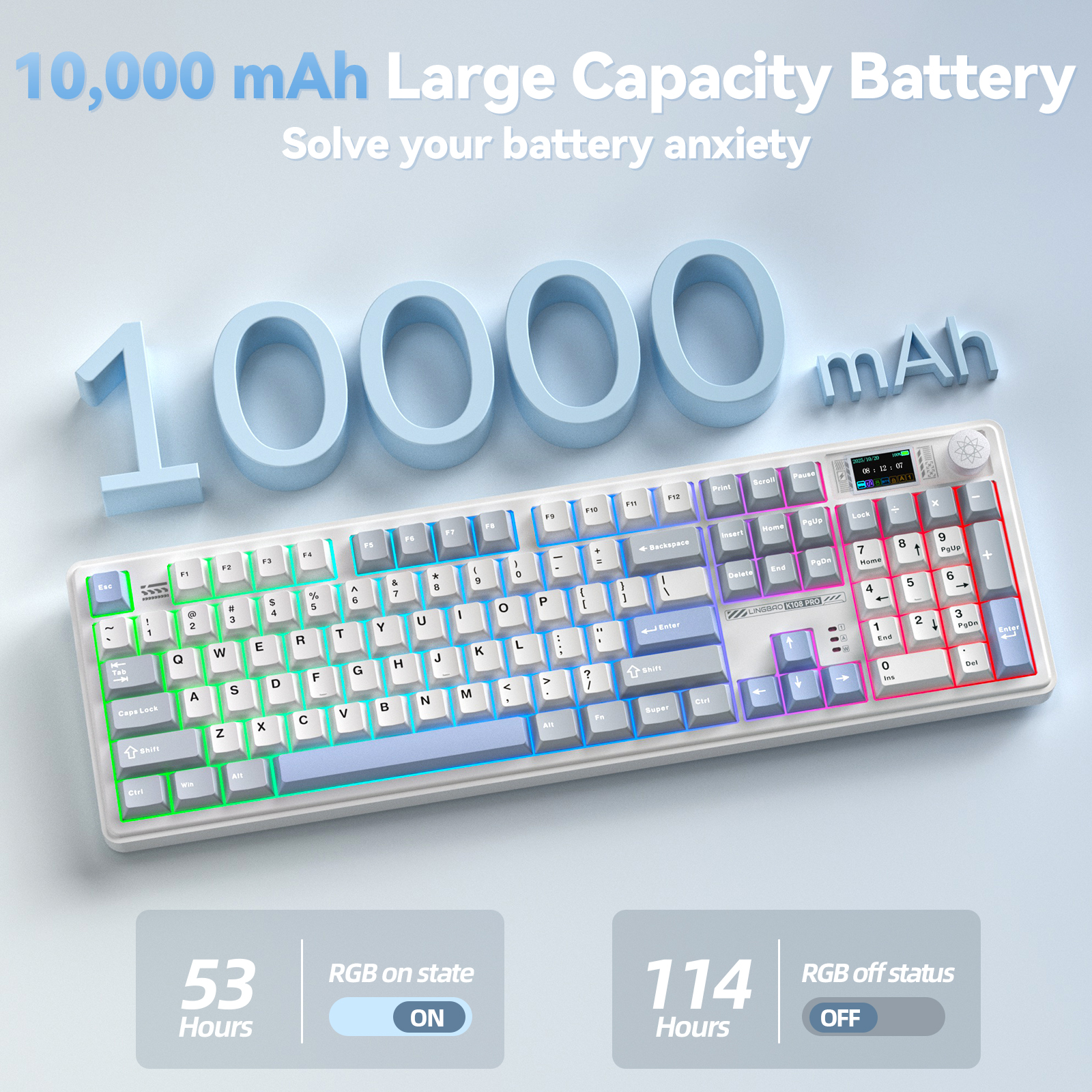 LINGBAO K108pro Mechanical Key - Gaming Keyboard Hot Swappable のレビューと価格