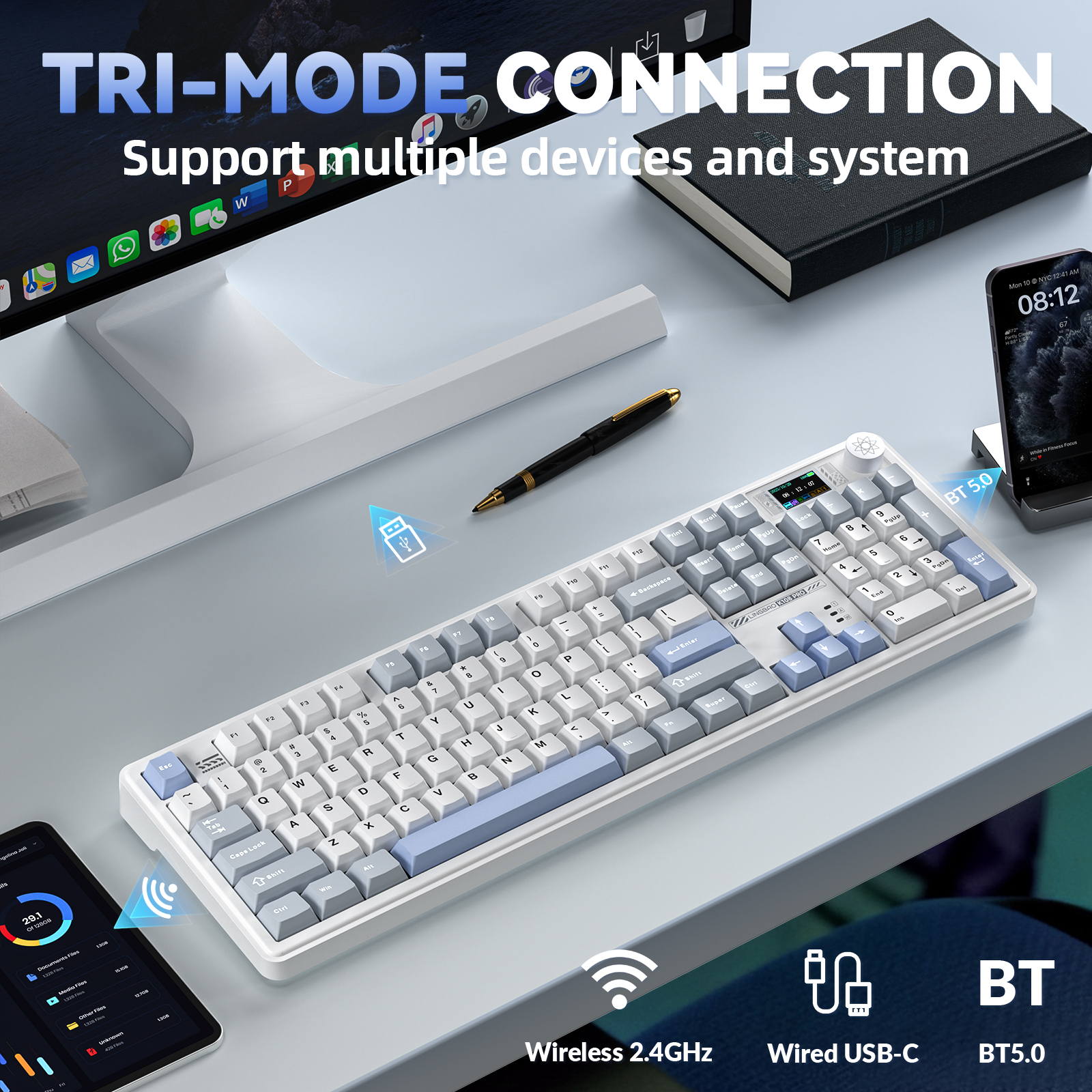 LINGBAO K108pro Mechanical Key - Gaming Keyboard Hot Swappable のレビューと価格