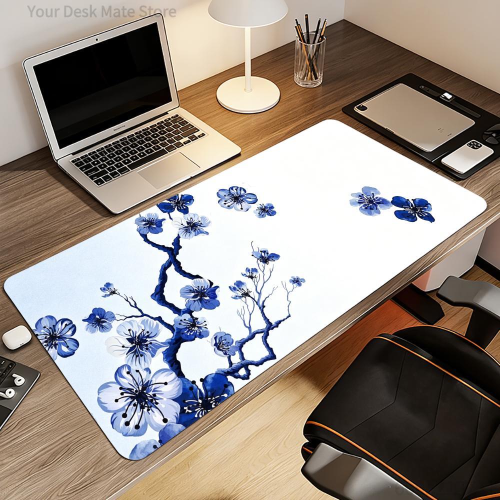Blue Floral Branch Mouse Pad X - Gaming Keyboard Blue のレビューと価格