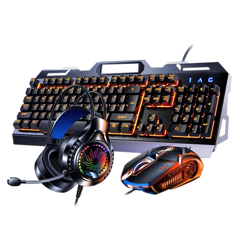 New Mechanical RGB Back Light  - Gaming Keyboard Mouse And Headset Combo のレビューと価格
