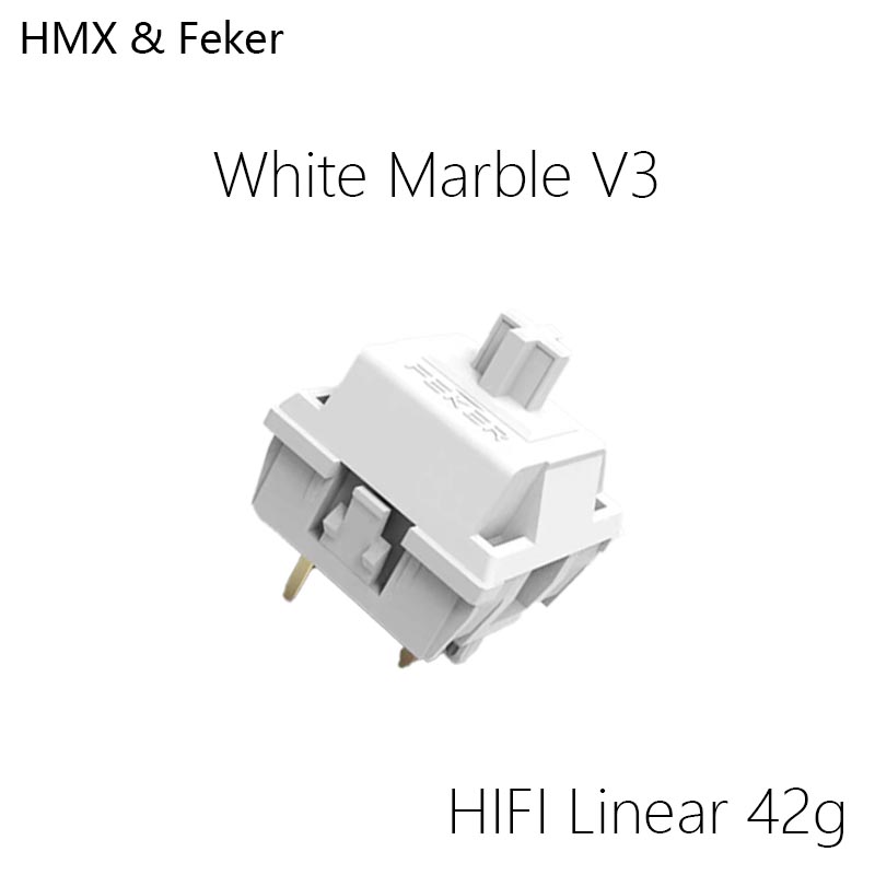 HMX Feker White Marble V3 Hot  - Gaming Keyboard Hot Swappable のレビューと価格
