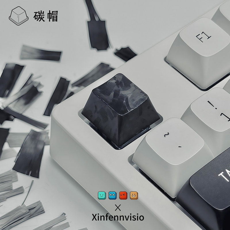 Black Carbon Fiber Keycaps 1pc - Keyboard Gaming Black のレビューと価格