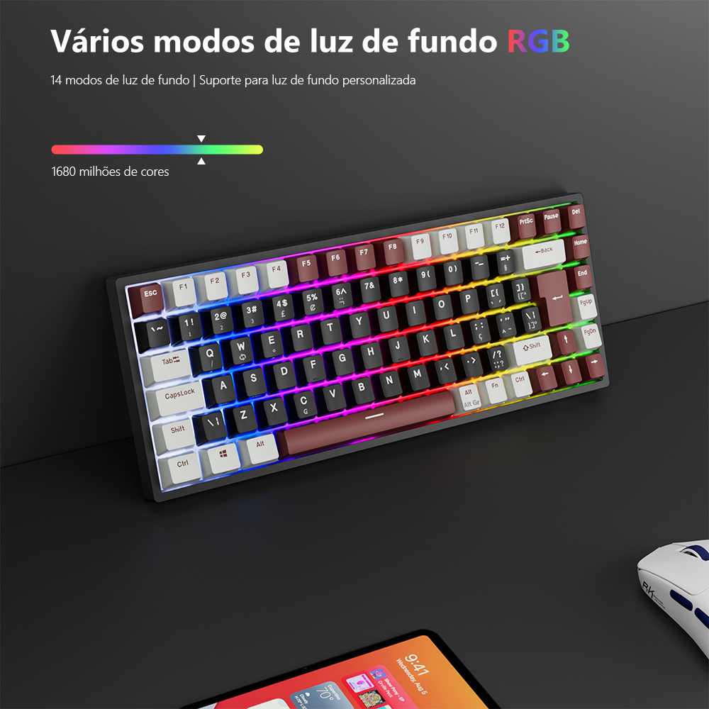 RK84 RK ROYAL KLUDGE Brazilian - Gaming Keyboard Budget のレビューと価格
