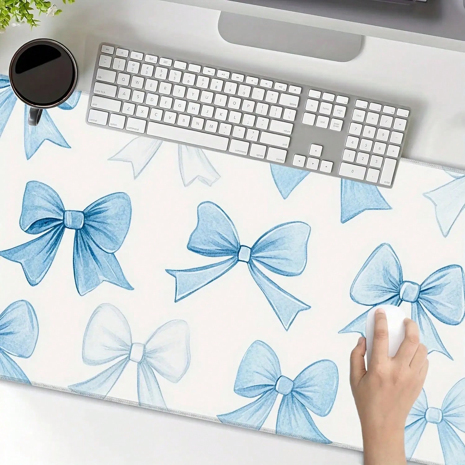 1 Pc Non-Slip Rubber Desk Mat  - Gaming Keyboard Blue のレビューと価格
