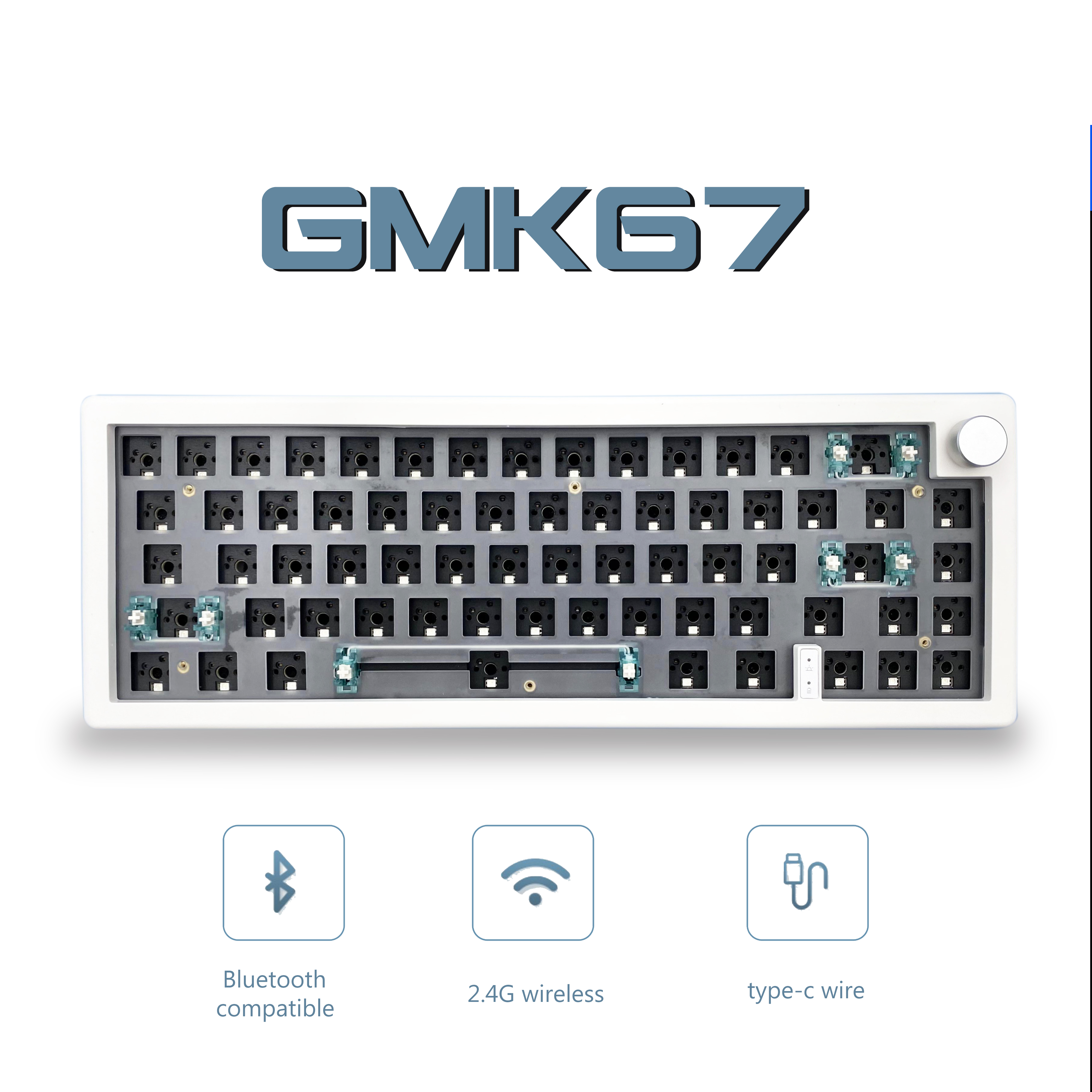 GMK67 65% Gasket Bluetooth 2.4 - Gaming Keyboard Hot Swappable のレビューと価格