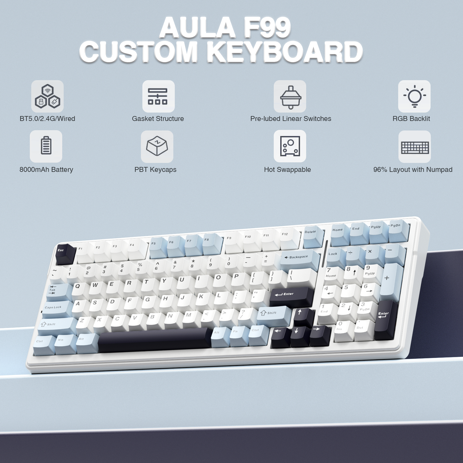 AULA F99 Machanical Keyboard B - Gaming Keyboard Mobile のレビューと価格