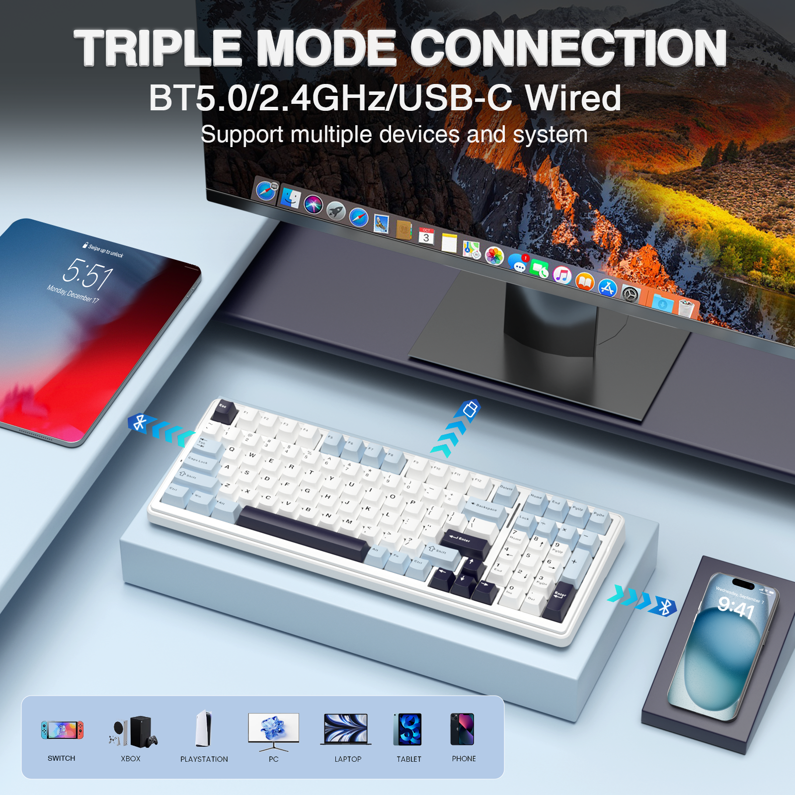 AULA F99 Machanical Keyboard B - Gaming Keyboard Mobile のレビューと価格