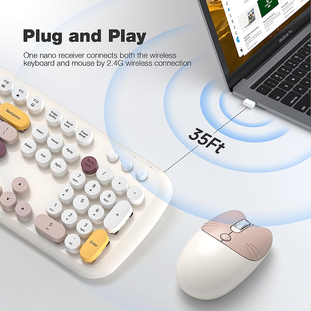 MOFII Wireless Keyboard and Mo - Gaming Keyboard Budget のレビューと価格