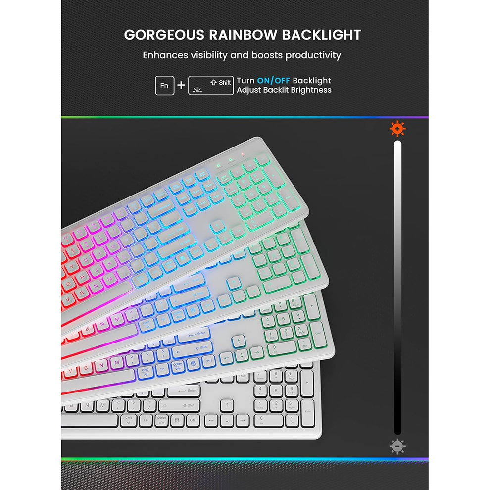 Backlit Wireless Keyboard and  - Gaming Keyboard Ergonomic のレビューと価格