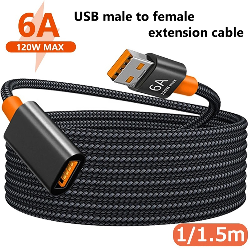 120W 6A Nylon Braided USB 3.0  - Coiled Usb Cable のレビューと価格